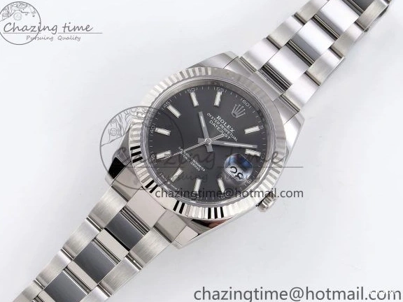 Best on DateJust 126334 41 C+F Oyster Steel 904L 1:1 Edition Dial VR3235 Bracelet SS Gray 1224